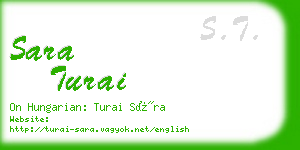 sara turai business card